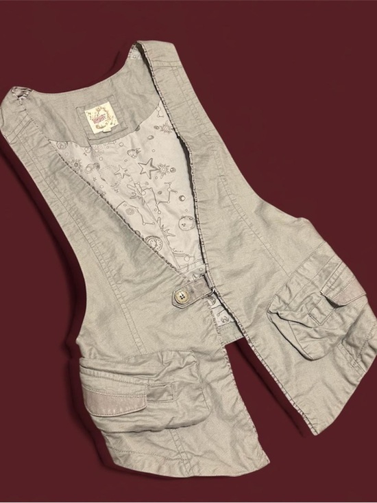 Jackets & Blazers - Light Beige Utility Pocket Vest